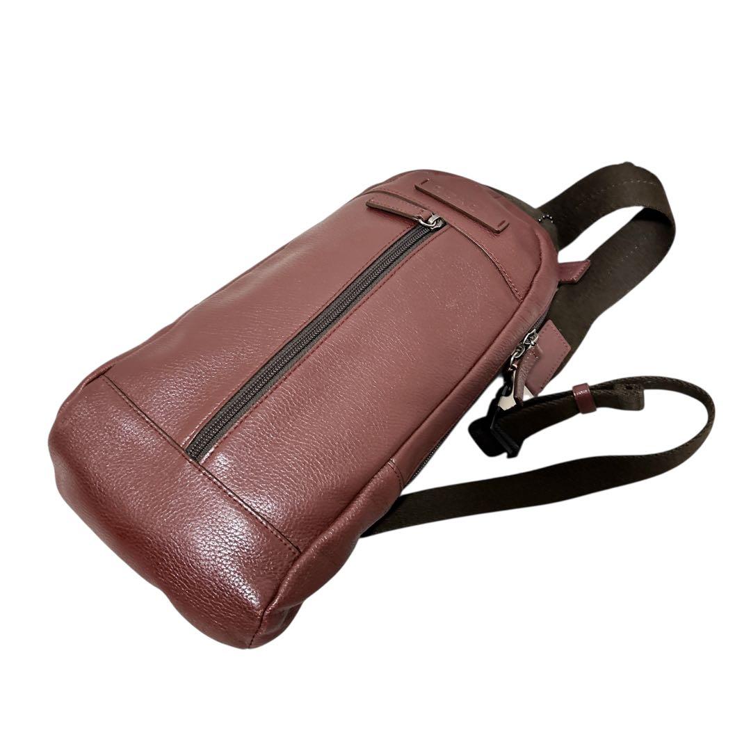 【COACH】コーチ ボディバッグ レザー 斜め掛け ショルダーバッグ ブラウン