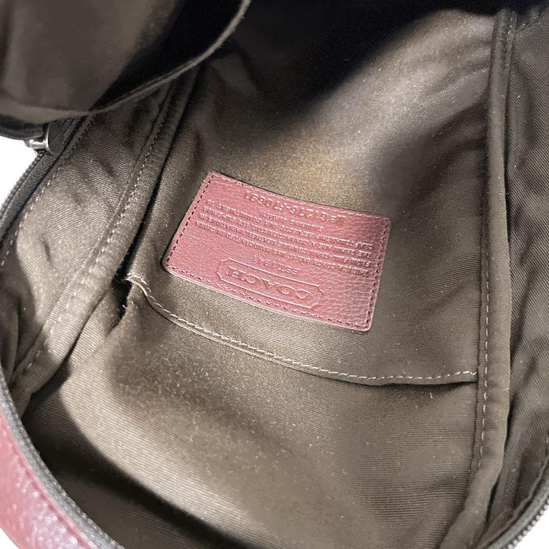 【COACH】コーチ ボディバッグ レザー 斜め掛け ショルダーバッグ ブラウン