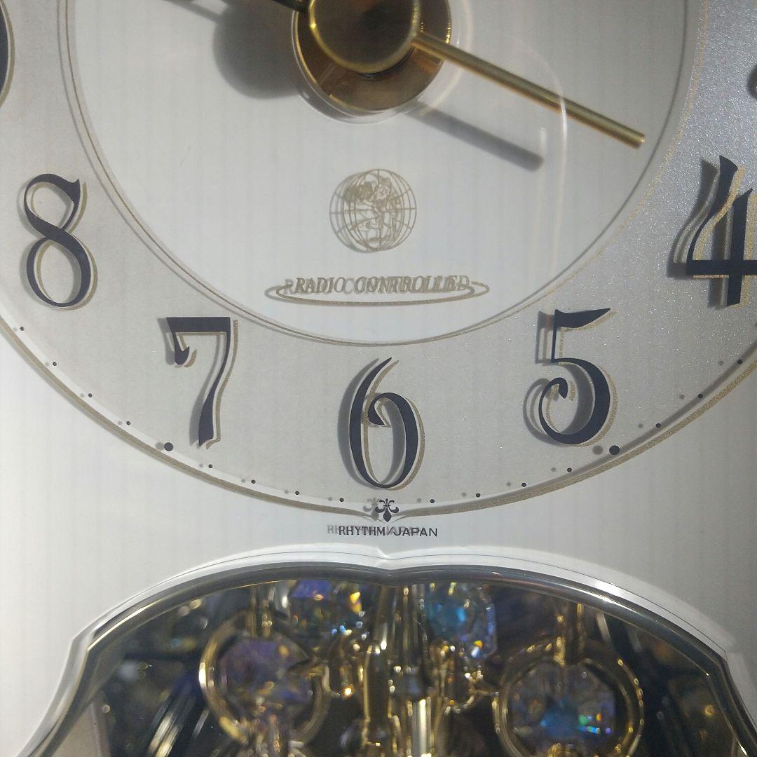 電波置時計 象嵌タイプクリスタル 高さ26cm 美品