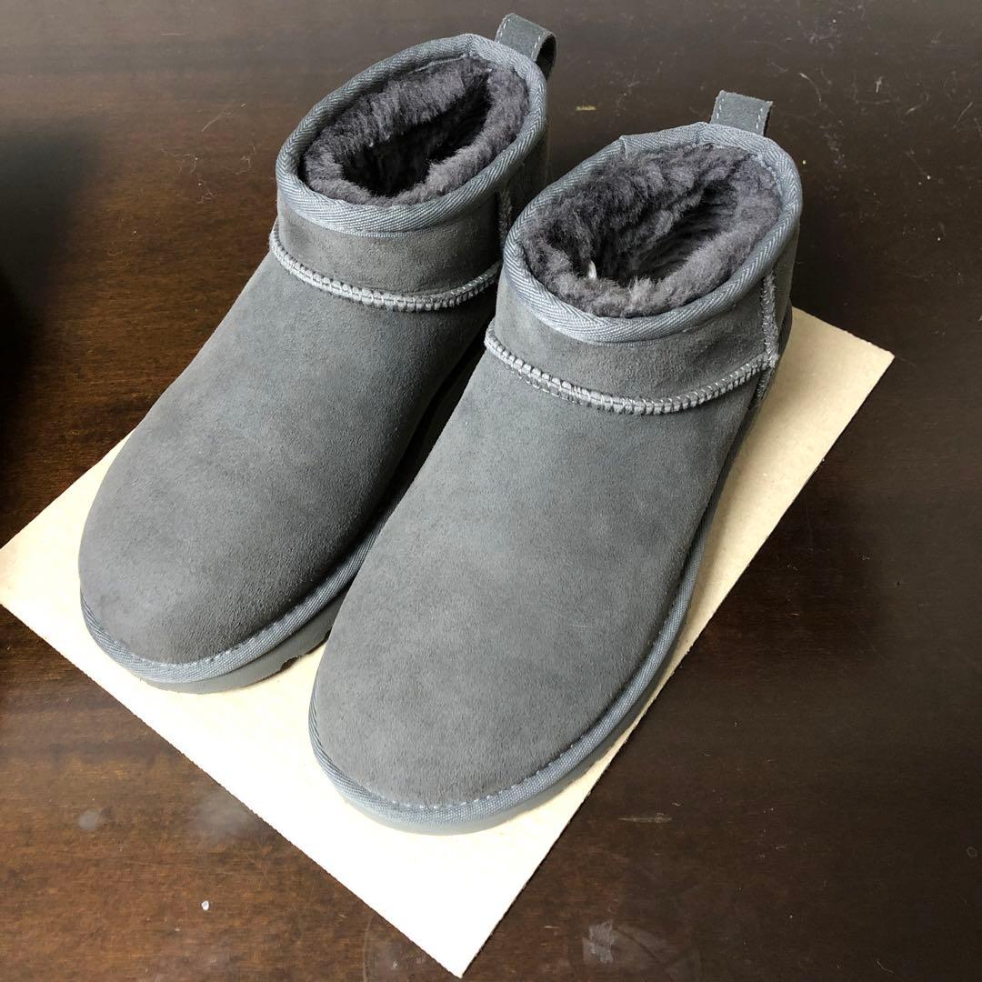 UGG W CLASSIC ULTRA MINI グレー 7