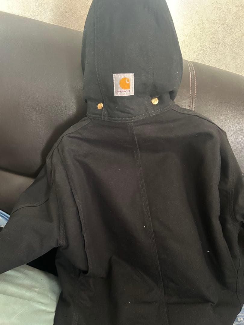 Carhartt 黒 パーカー フード付き トラディショナルコート