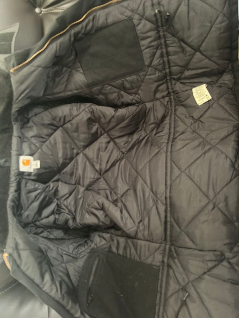 Carhartt 黒 パーカー フード付き トラディショナルコート