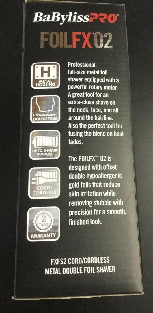 新品未使用 BaByliss Pro FOILFX02 Cordlessシルバー