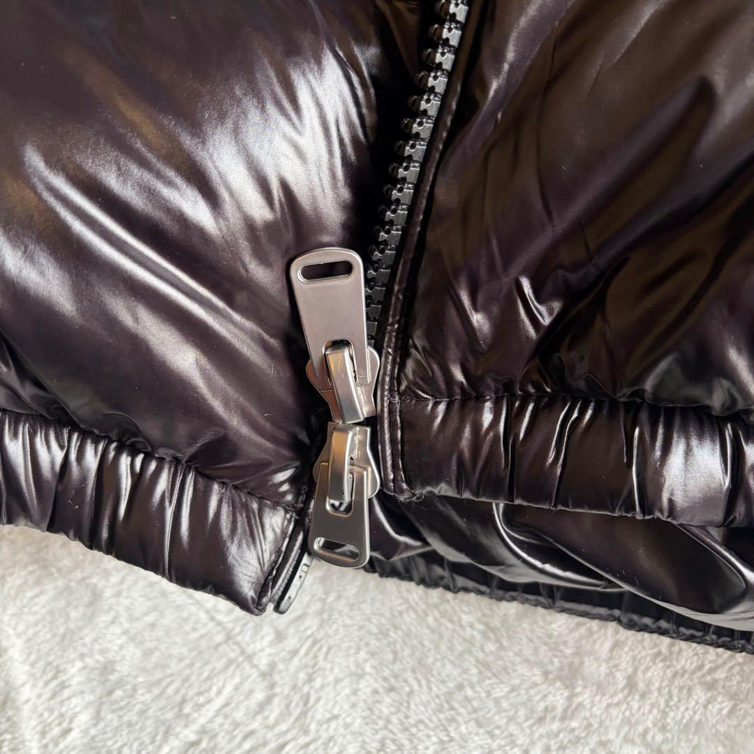 【美品】ZARAダウンジャケット パフ M ショート丈 光沢 ブラック