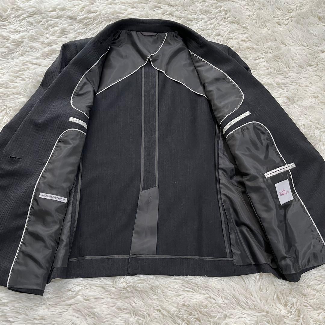 エヌライン✖️青山　４Ｌサイズ★スーツ3点セット★ストレッチ　洗濯可　パンツ新品✨