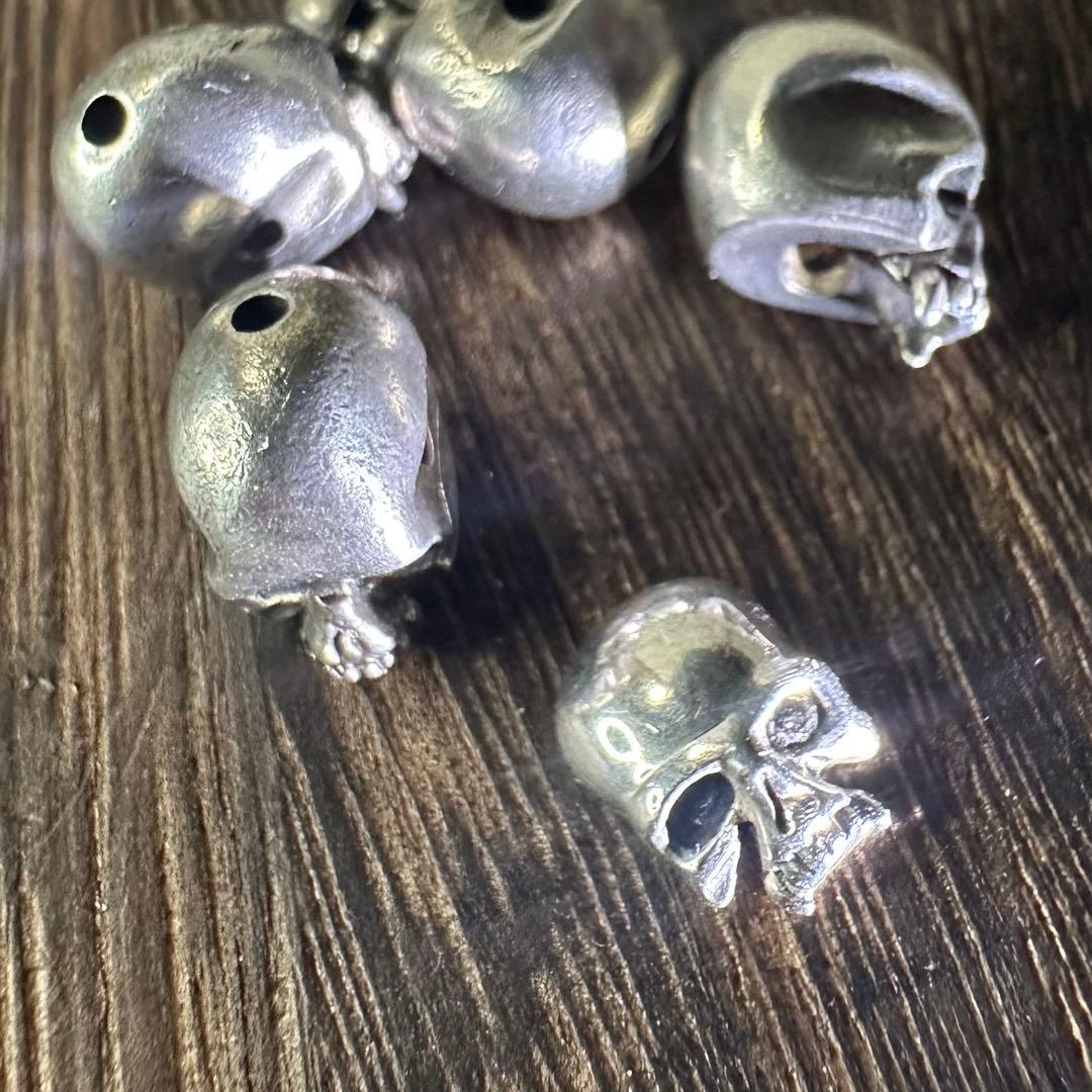 ■ Roen シルバー925 スカルボール 4個■ パワーストーン ブレスレット