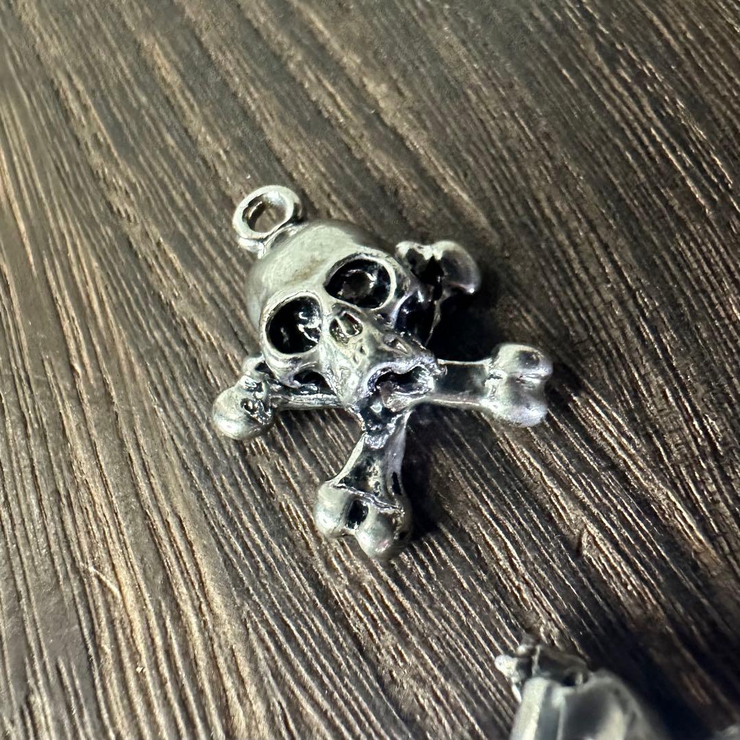 ■ Roen シルバー925 スカルボール 4個■ パワーストーン ブレスレット