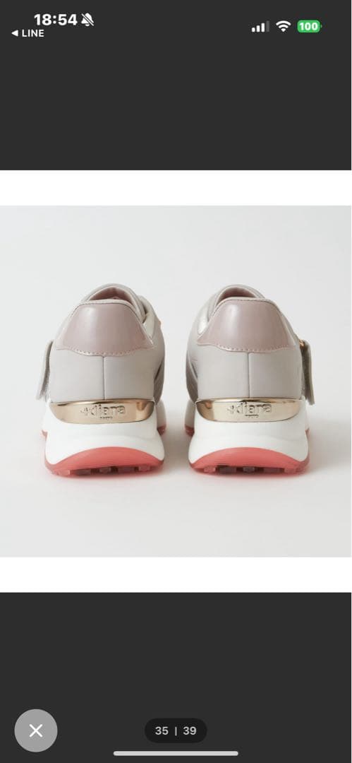 dianaバックル付きゴルフシューズ グレー 24.5cm