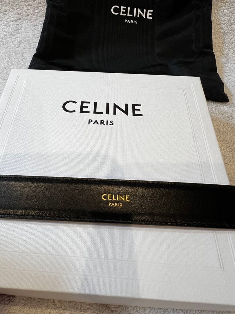 a*m様 CELINE セリーヌ トリオンフ ベルト ブラック　85