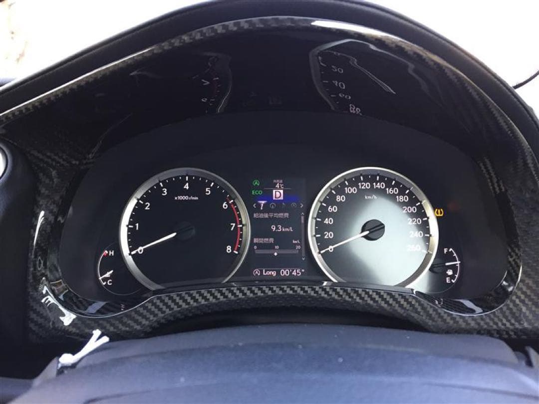 AXISアクシスパーツ　レクサスISドライカーボン製メーターインナーフードカバー
