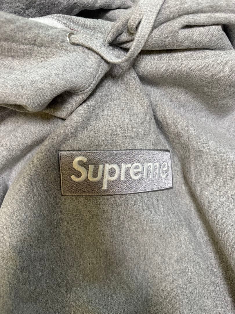 Supreme Box Logo Hooded Sweatshirt グレー