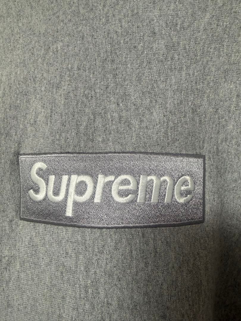 Supreme Box Logo Hooded Sweatshirt グレー