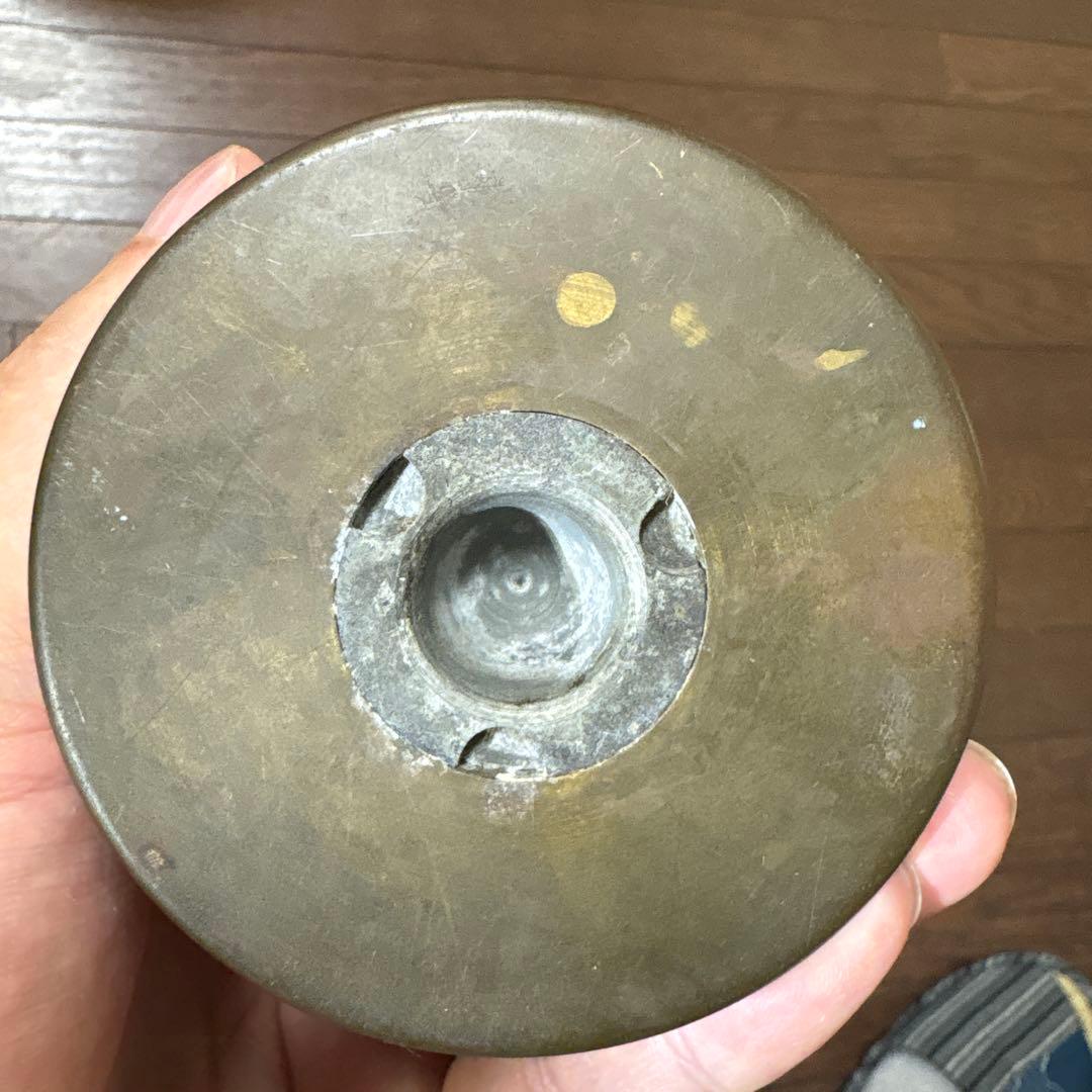 砲弾製　銅筆筒　満州　北支派遺記念　張家口　アンティーク　美術　昭和12年