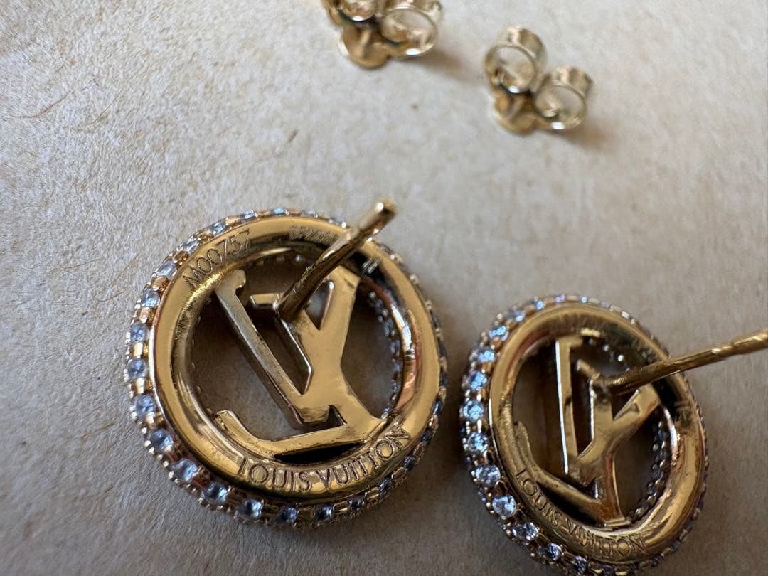 【y】ルイヴィトン ピアス ルイーズ バイ ナイト M00757 LVロゴ