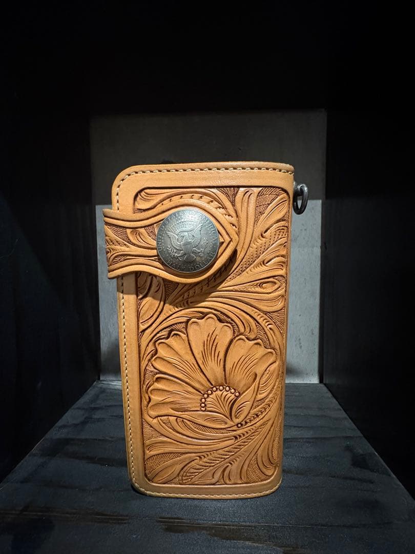 【最終価格】FUNNY ファニー　カービング　ライダースウォレット