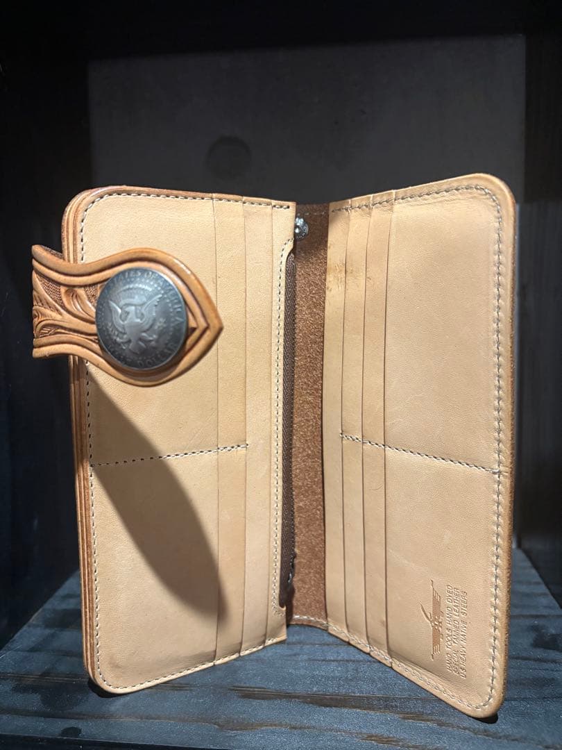 【最終価格】FUNNY ファニー　カービング　ライダースウォレット