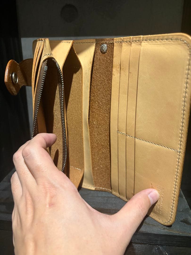 【最終価格】FUNNY ファニー　カービング　ライダースウォレット