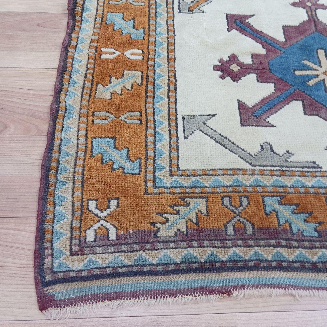 専用Y3049 トルコ絨毯 キリム ウール 手織り ラグマット 167×123㎝