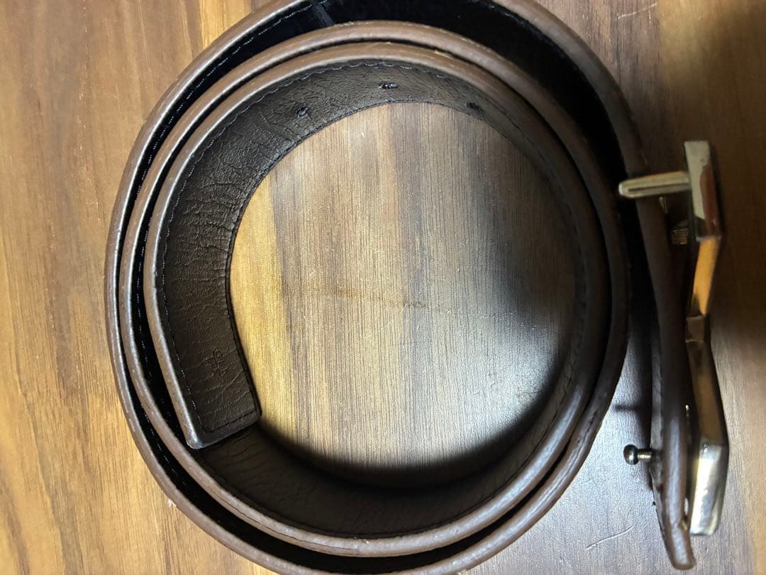 MCM ブラウン ベルト Mロゴバックル