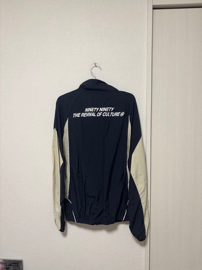 9090 ナイロンジャケット ネイビー×アイボリー