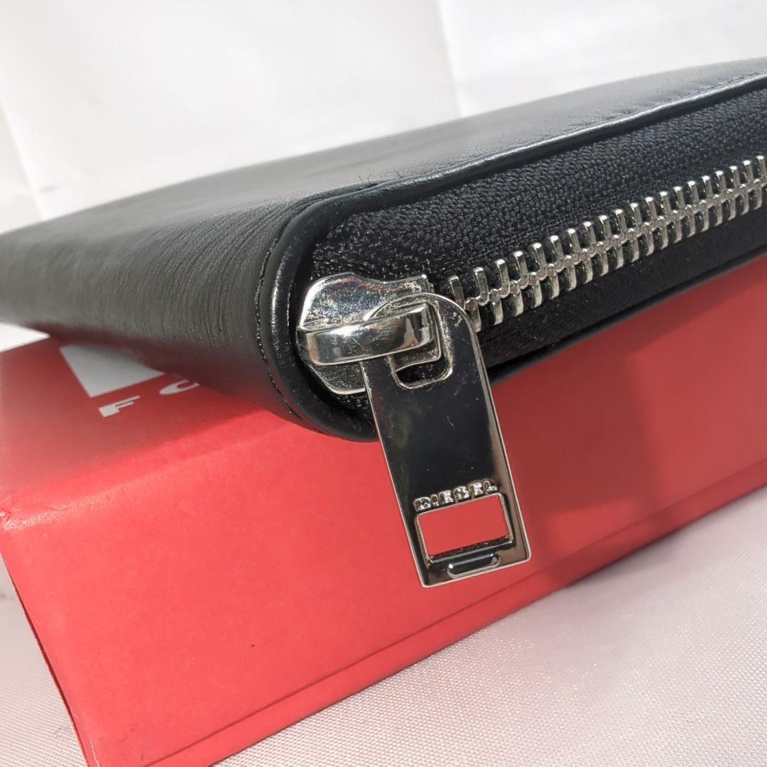 【美品】DIESEL ディーゼル 長財布 D ロゴ ジッピー ラウンド ジップ