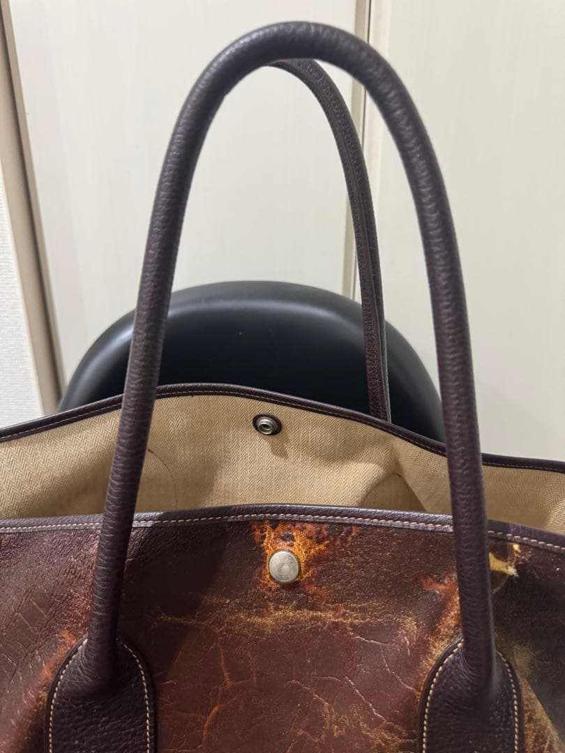 HERMES ガーデンパーティー GM アマゾニア エルメス 経年劣化品