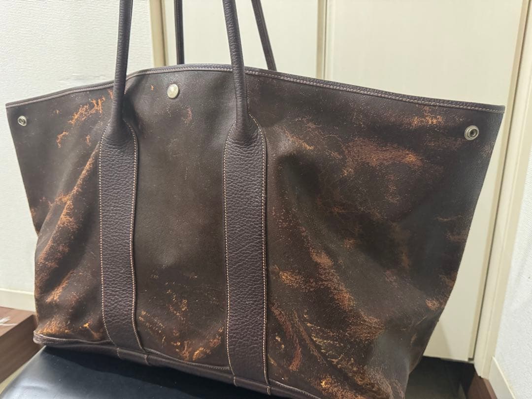 HERMES ガーデンパーティー GM アマゾニア エルメス 経年劣化品