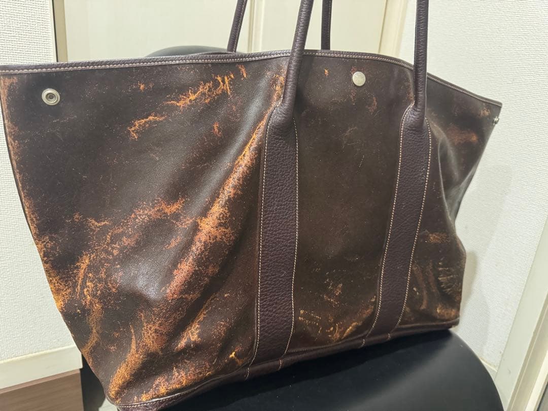 HERMES ガーデンパーティー GM アマゾニア エルメス 経年劣化品