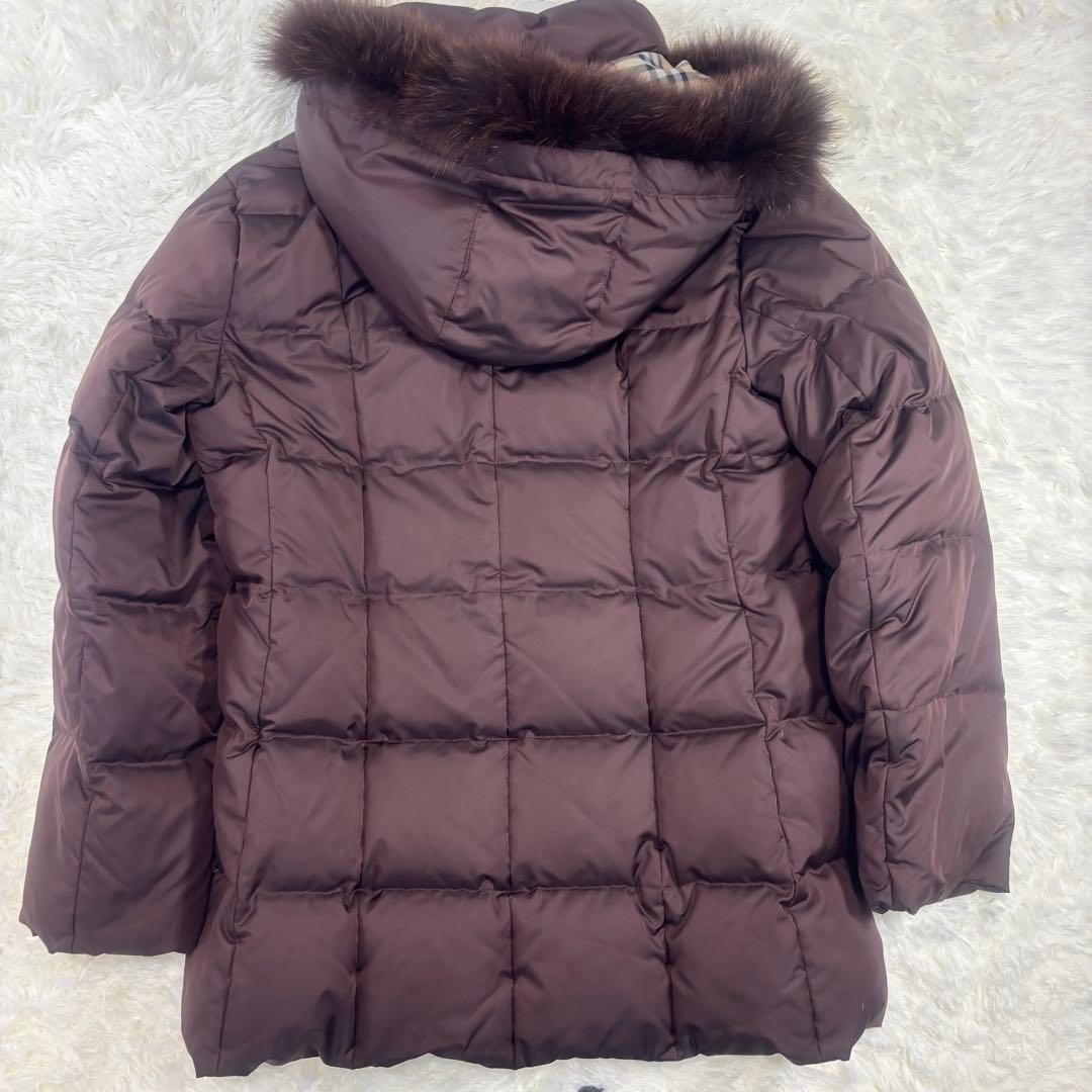 こ*中様 バーバリーロンドン　ダウンジャケット ファー付きフード　ブラウン　11