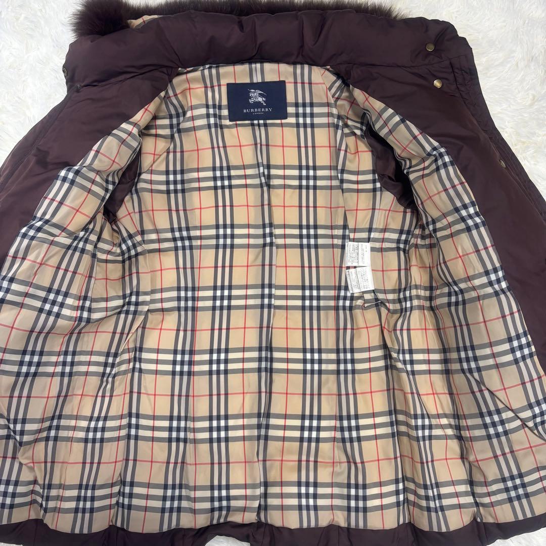 こ*中様 バーバリーロンドン　ダウンジャケット ファー付きフード　ブラウン　11