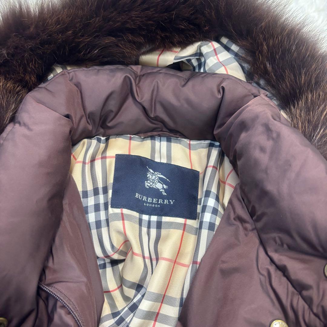 こ*中様 バーバリーロンドン　ダウンジャケット ファー付きフード　ブラウン　11