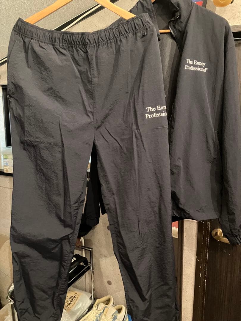 ennoy ENNOY シャカシャカセットアップ　ネイビー　白刺繍