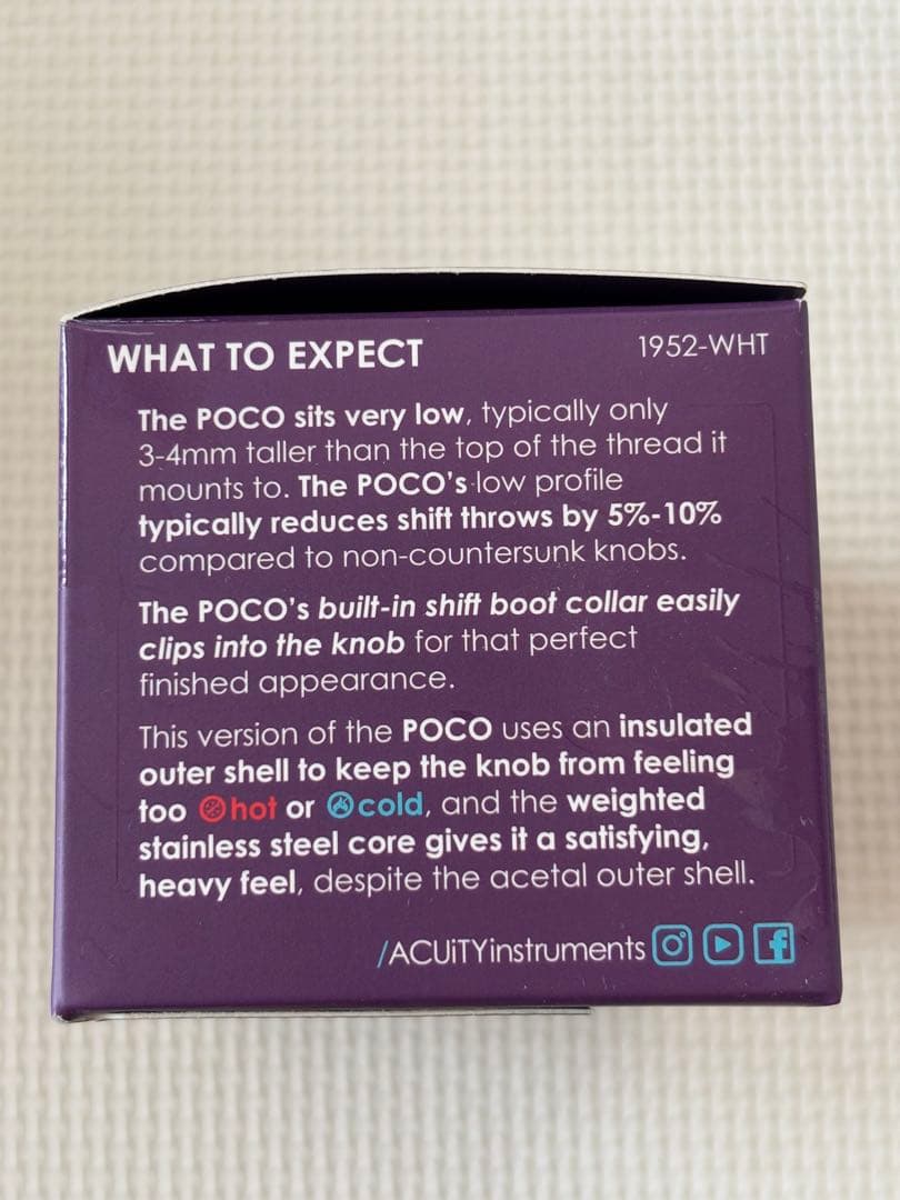 パーツ ACUITY POCO-Insulated Shift Knob