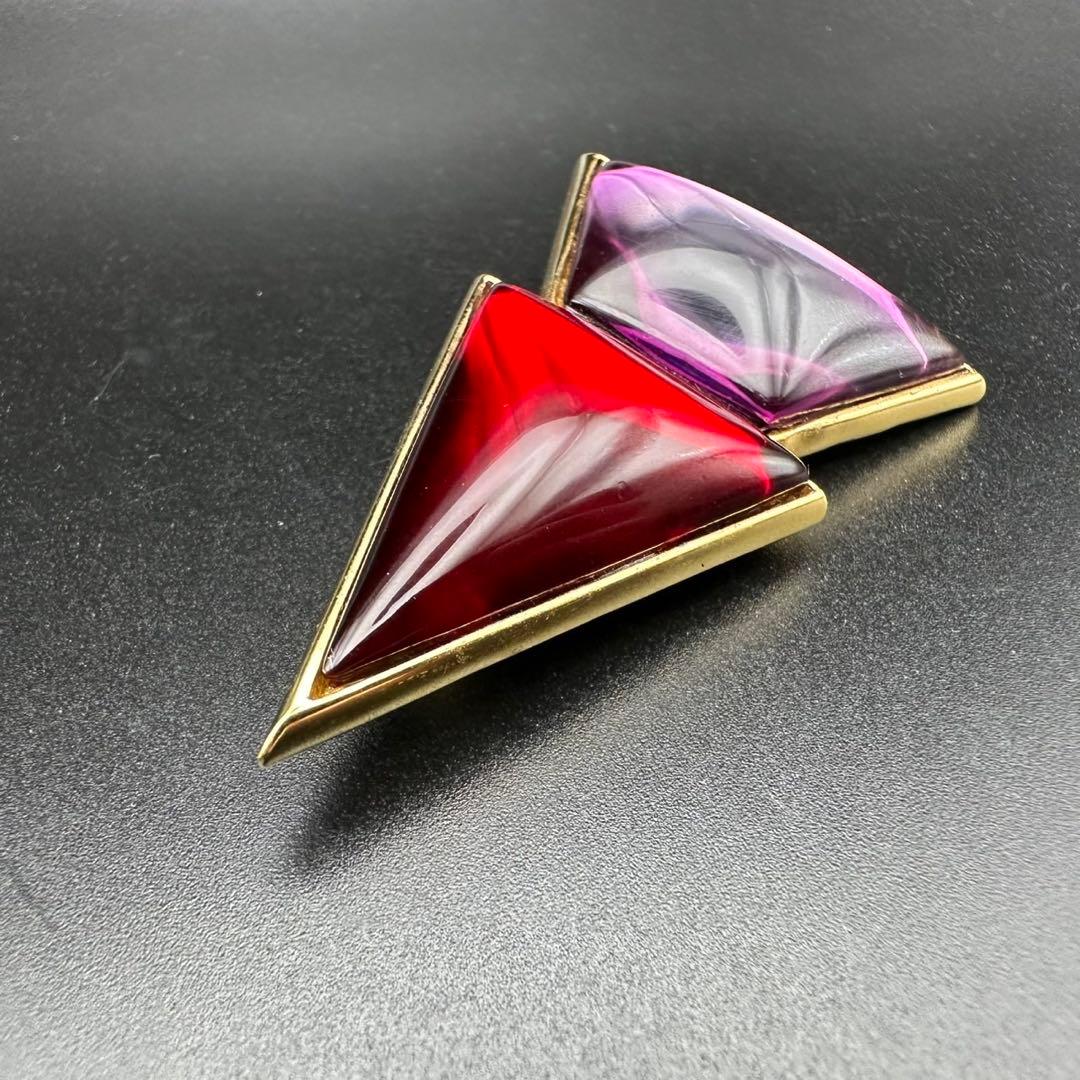 極美品✨　YSL　イヴ・サンローラン　ブローチ　カラーストーン　108