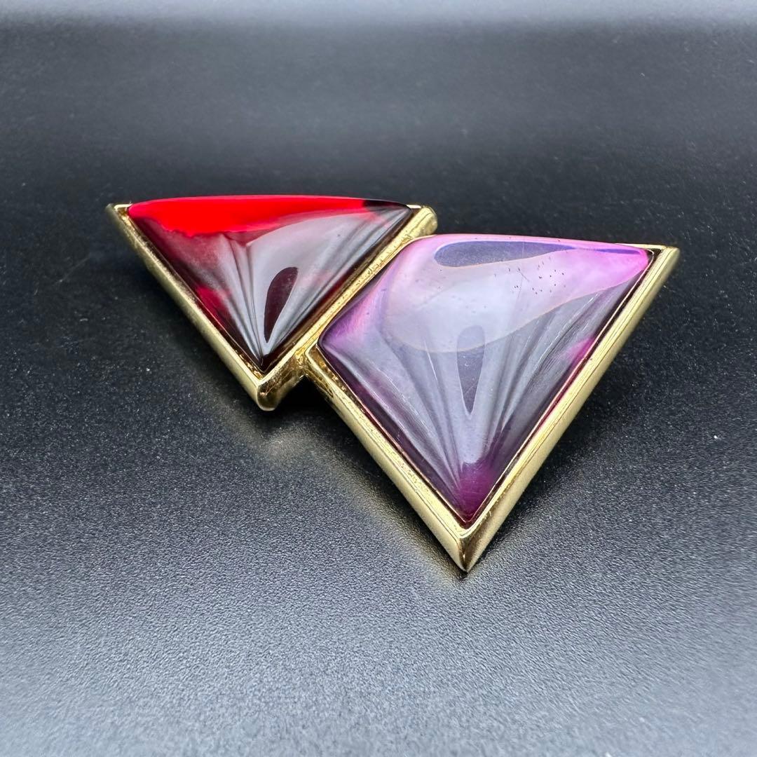 極美品✨　YSL　イヴ・サンローラン　ブローチ　カラーストーン　108