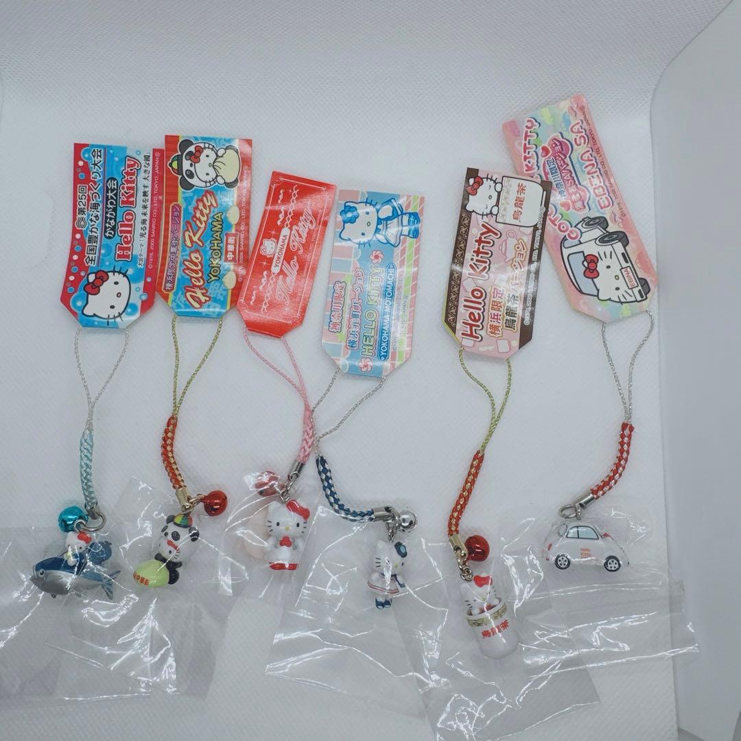 ハローキティ ご当地キティストラップセット 【横浜】赤い靴　レア6本セット