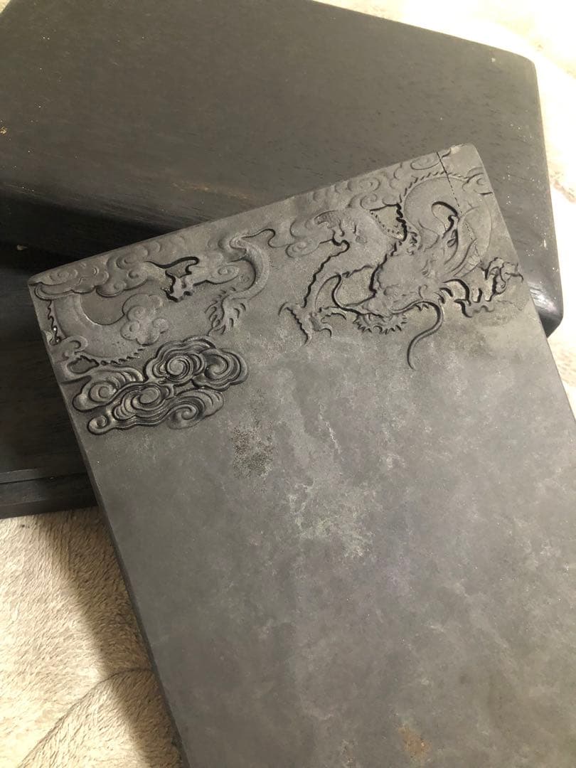 硯　すずり 端溪硯 飛龍硯 文房四寶 書道用品 端渓硯 書道具