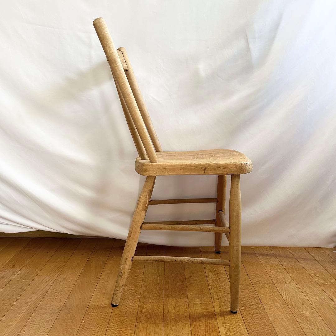 アンティークチェア　無垢　椅子　stick back chair-oak