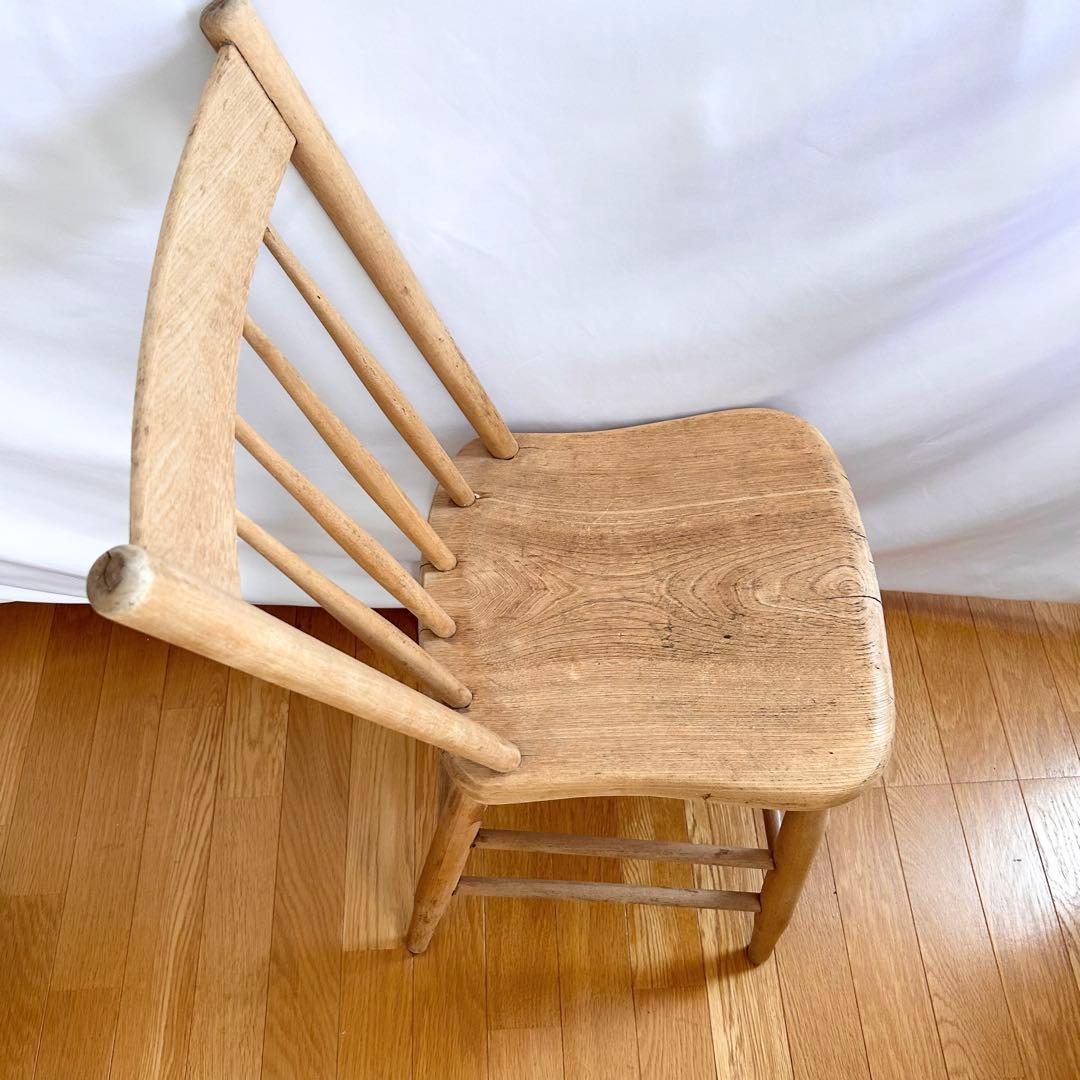 アンティークチェア　無垢　椅子　stick back chair-oak