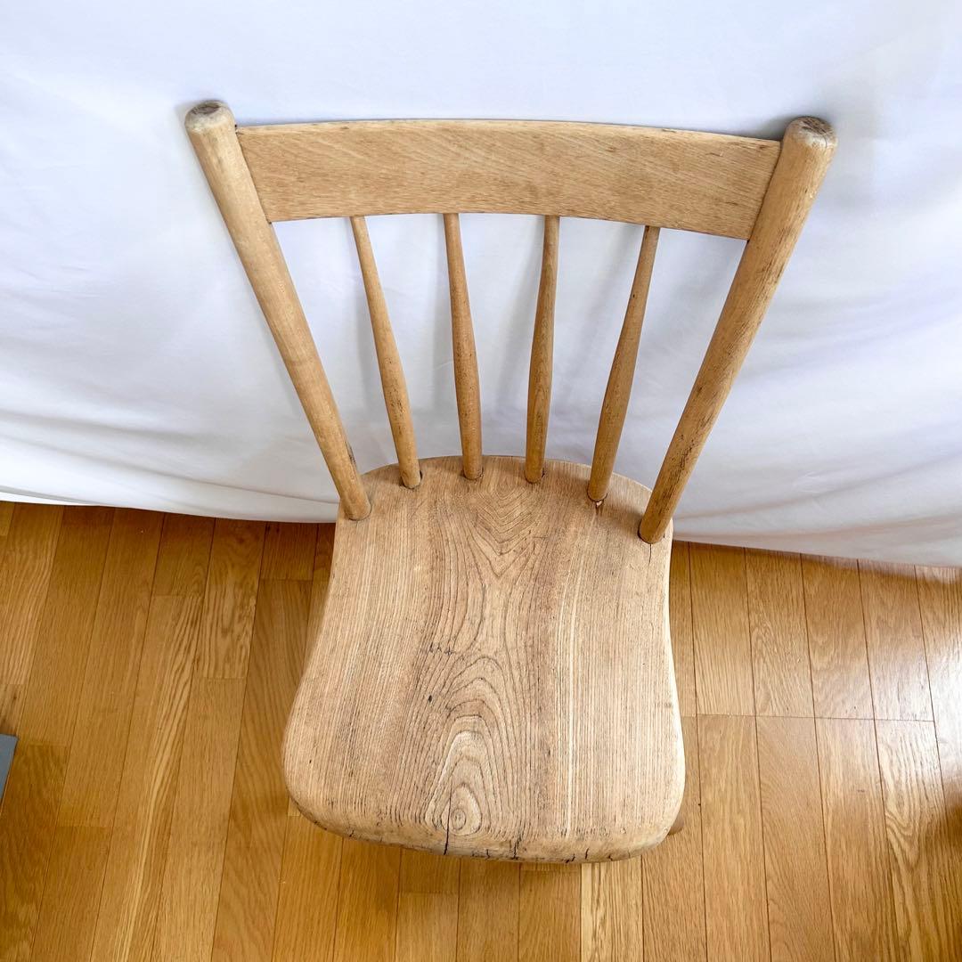 アンティークチェア　無垢　椅子　stick back chair-oak