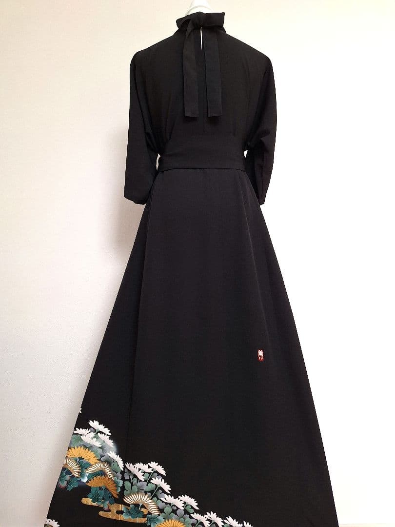 着物リメイクワンピース3698