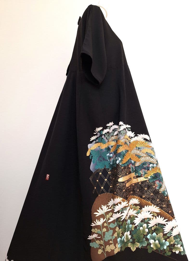 着物リメイクワンピース3698