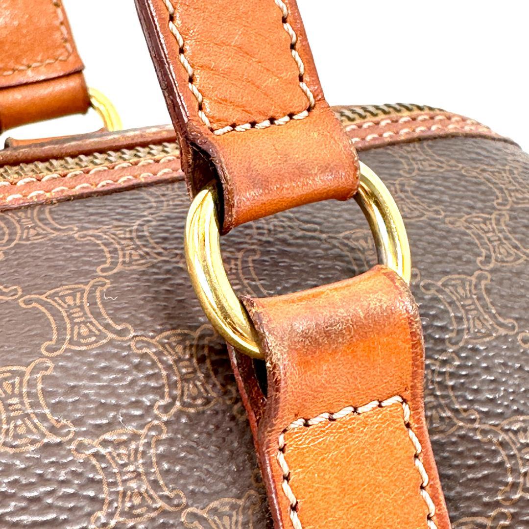 美品 CELINE セリーヌ マカダム柄 パピヨン ボストンバッグ ハンドバッグ