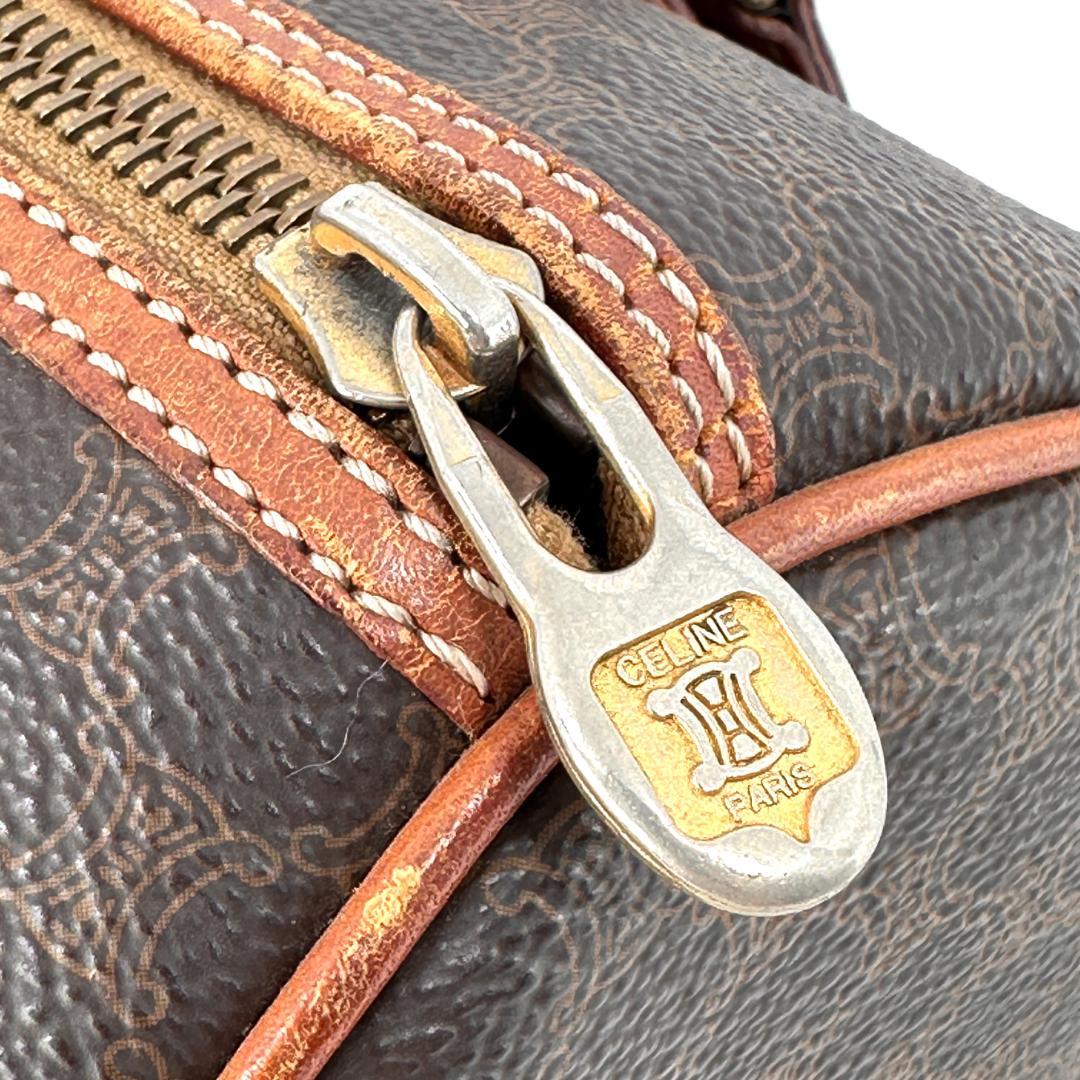 美品 CELINE セリーヌ マカダム柄 パピヨン ボストンバッグ ハンドバッグ