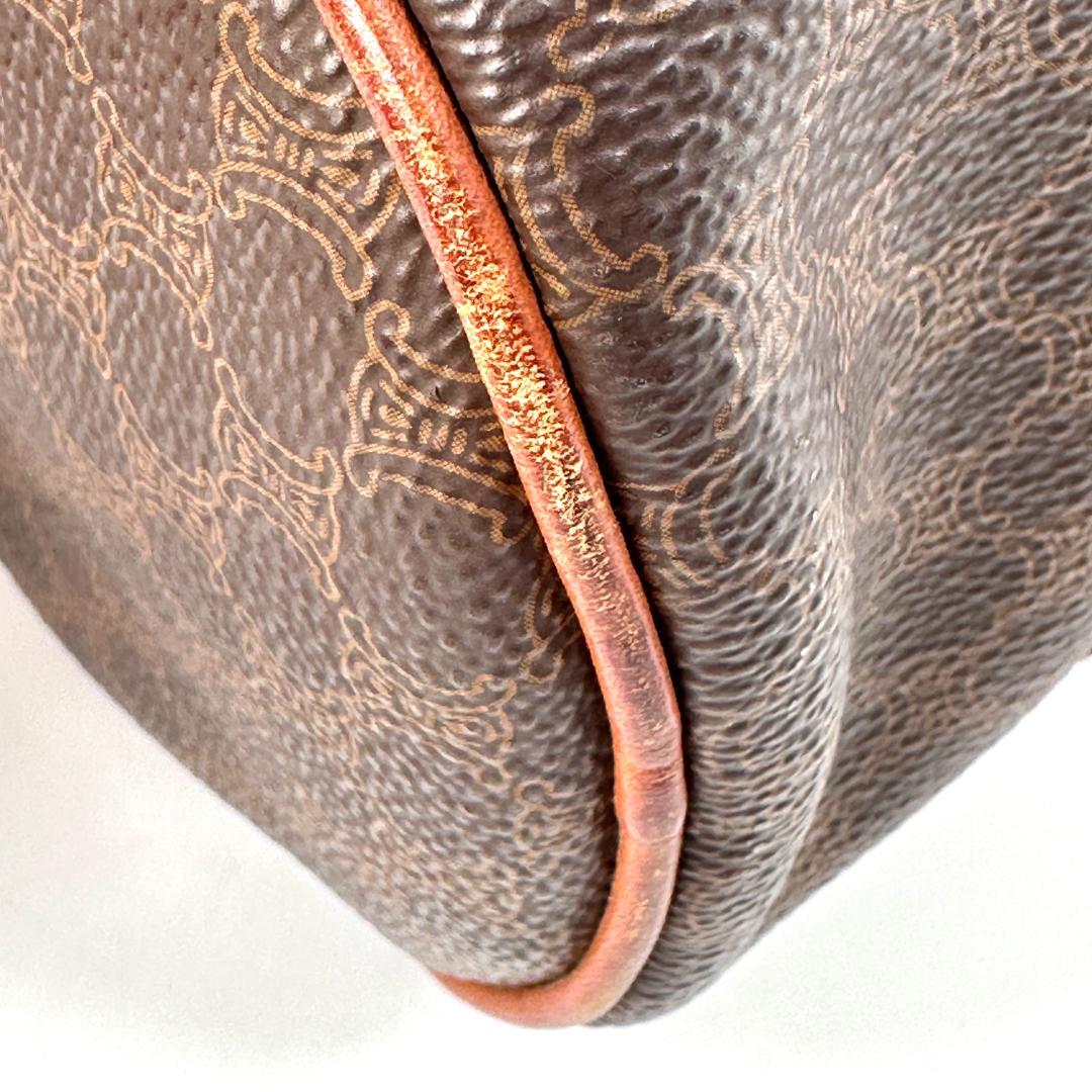 美品 CELINE セリーヌ マカダム柄 パピヨン ボストンバッグ ハンドバッグ