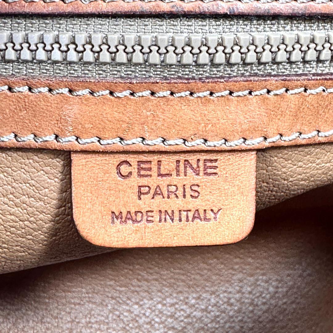 美品 CELINE セリーヌ マカダム柄 パピヨン ボストンバッグ ハンドバッグ