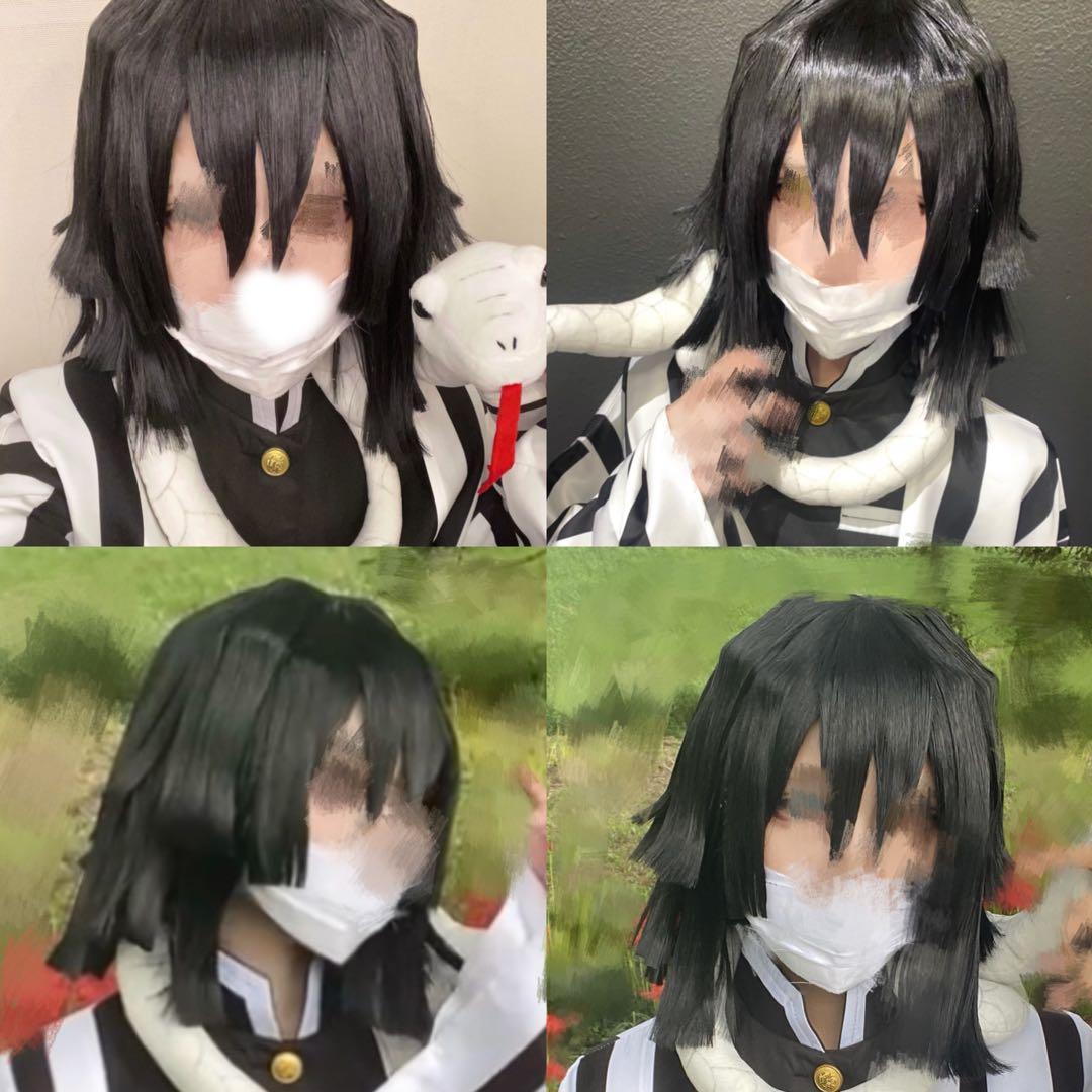 伊黒小芭内 コスプレ ウィッグ