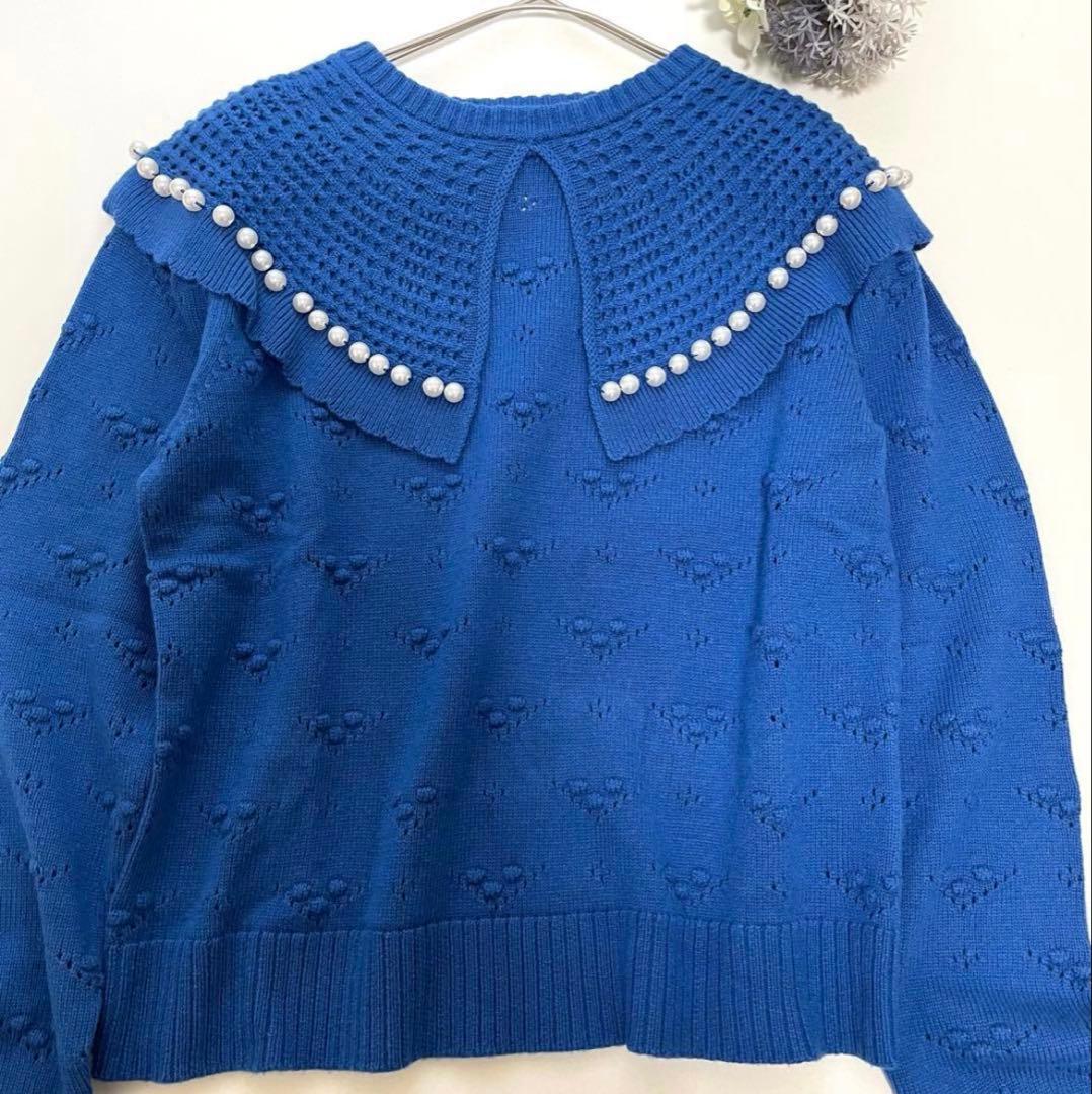 最終値下げ【美品】ミュベール ニット パール 長袖セーターニット パール 36