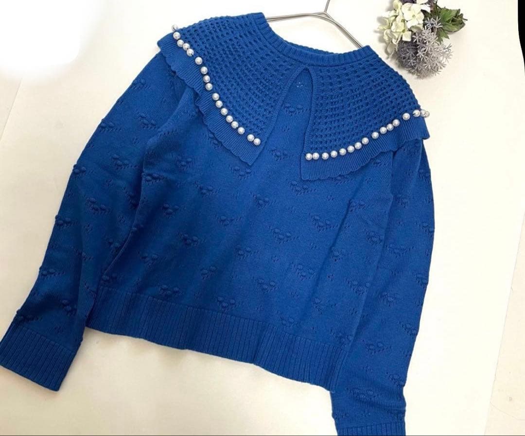 最終値下げ【美品】ミュベール ニット パール 長袖セーターニット パール 36