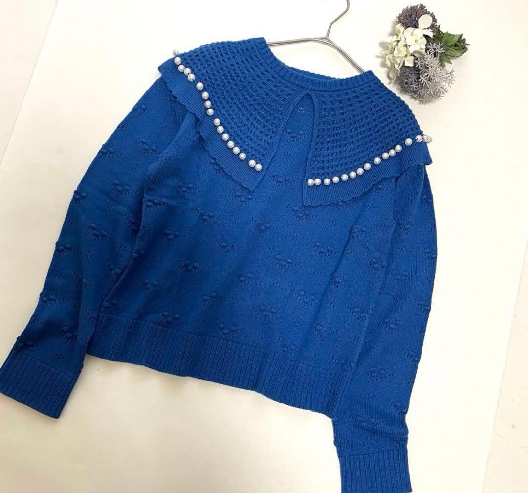 最終値下げ【美品】ミュベール ニット パール 長袖セーターニット パール 36